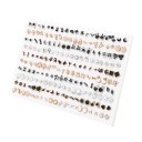 Boucles d'oreilles pour femmes 100 paires 15