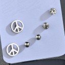 Boucles d'oreilles pour femmes 3 paires H828 5