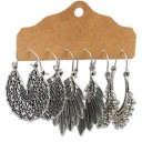Boucles d'oreilles pour femmes 3 paires H855 1