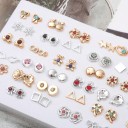 Boucles d'oreilles pour femmes 36 paires C1081 3
