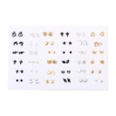 Boucles d'oreilles pour femmes 36 paires H771 8