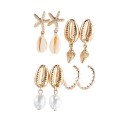 Boucles d'oreilles pour femmes 4 paires J178 1
