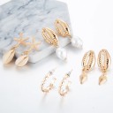 Boucles d'oreilles pour femmes 4 paires J178 5