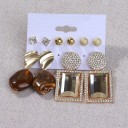 Boucles d'oreilles pour femmes 5 paires H856 3