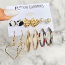 Boucles d'oreilles pour femmes 6 paires G1085 17