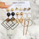 Boucles d'oreilles pour femmes 6 paires G1085 19