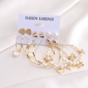 Boucles d'oreilles pour femmes 6 paires G1085 5