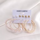 Boucles d'oreilles pour femmes 6 paires G1085 9