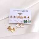 Boucles d'oreilles pour femmes 6 paires G1085 12