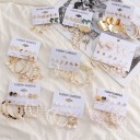 Boucles d'oreilles pour femmes 6 paires G1085 1