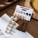 Boucles d'oreilles pour femmes 6 paires G1120 5