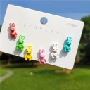 Boucles d'oreilles pour femmes 6 paires G1317 3