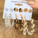 Boucles d'oreilles pour femmes 6 paires G1323 11