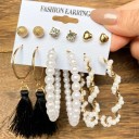 Boucles d'oreilles pour femmes 6 paires G1323 6