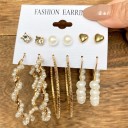 Boucles d'oreilles pour femmes 6 paires G1323 15