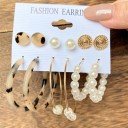 Boucles d'oreilles pour femmes 6 paires G1323 16
