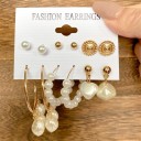 Boucles d'oreilles pour femmes 6 paires G1323 18
