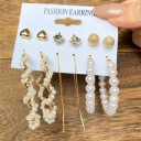 Boucles d'oreilles pour femmes 6 paires G1323 19
