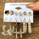 Boucles d'oreilles pour femmes 6 paires G1323 1