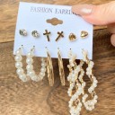 Boucles d'oreilles pour femmes 6 paires G1323 23