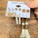 Boucles d'oreilles pour femmes 6 paires G1323 24