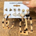 Boucles d'oreilles pour femmes 6 paires G1323 5