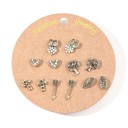 Boucles d'oreilles pour femmes 6 paires G1398 15