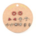 Boucles d'oreilles pour femmes 6 paires G1398 16