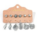 Boucles d'oreilles pour femmes 6 paires G1398 22