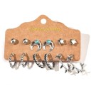 Boucles d'oreilles pour femmes 6 paires G1398 24