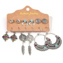 Boucles d'oreilles pour femmes 6 paires G1398 25