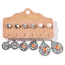 Boucles d'oreilles pour femmes 6 paires G1398 27