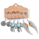 Boucles d'oreilles pour femmes 6 paires G1398 28
