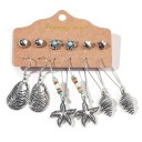 Boucles d'oreilles pour femmes 6 paires G1398 5