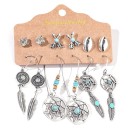 Boucles d'oreilles pour femmes 6 paires G1398 33