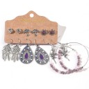 Boucles d'oreilles pour femmes 6 paires G1398 35