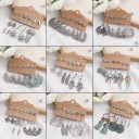 Boucles d'oreilles pour femmes 6 paires G1398 3