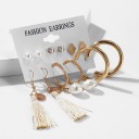 Boucles d'oreilles pour femmes 6 paires G289 12