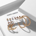 Boucles d'oreilles pour femmes 6 paires G289 16