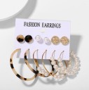 Boucles d'oreilles pour femmes 6 paires G289 3