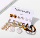 Boucles d'oreilles pour femmes 6 paires G289 6