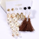 Boucles d'oreilles pour femmes 6 paires H854 1