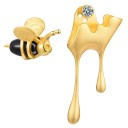Boucles d'oreilles pour femmes abeille et miel 5