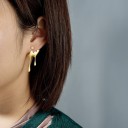 Boucles d'oreilles pour femmes abeille et miel 2