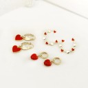 Boucles d'oreilles pour femmes avec cœurs 2