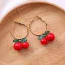 Boucles d'oreilles pour femmes avec des cerises 15