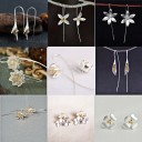 Boucles d'oreilles pour femmes avec des fleurs 1