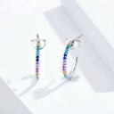 Boucles d'oreilles pour femmes avec des pierres colorées 3