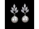 Boucles d'oreilles pour femmes avec perles et zircon 16
