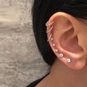 Boucles d'oreilles pour femmes avec pierres 8 pcs 2